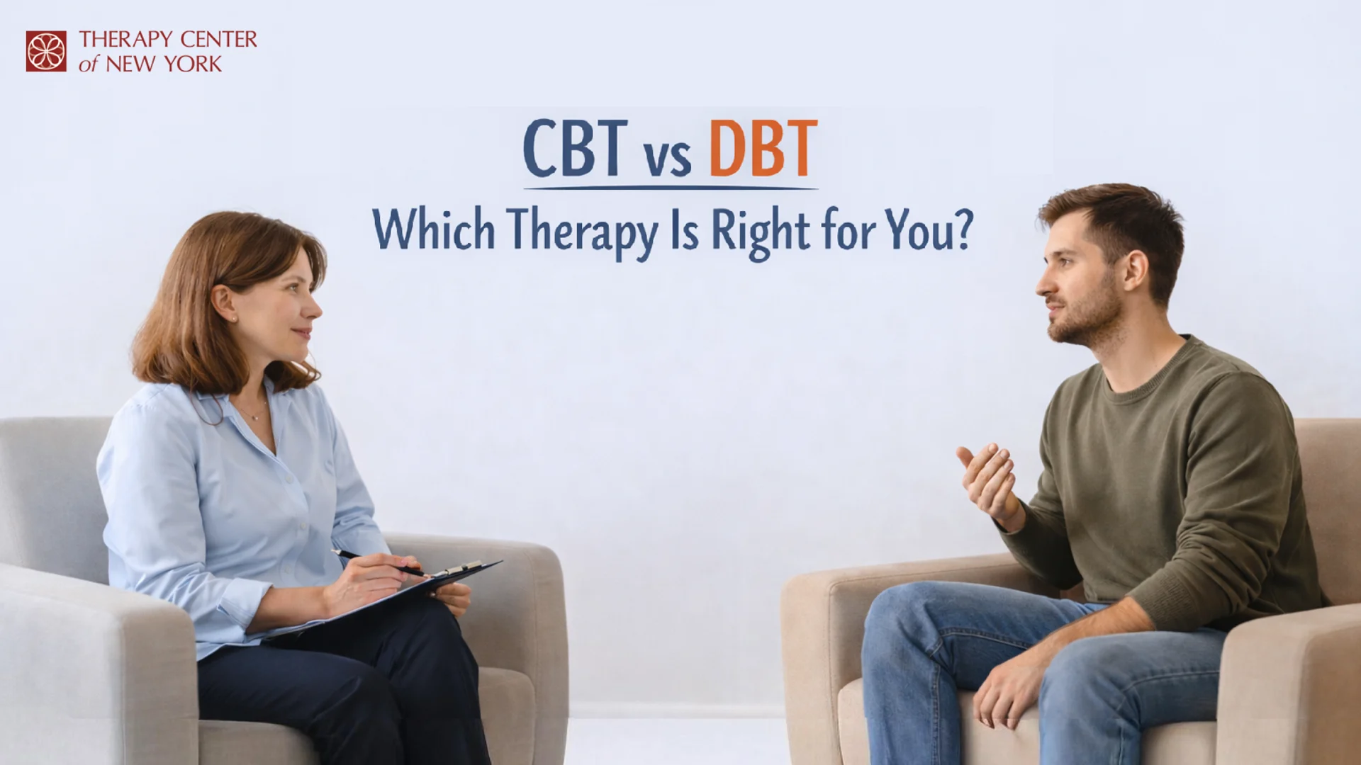 CBT vs DBT therapy session comparison therapist consulting patient choosing right therapy approach