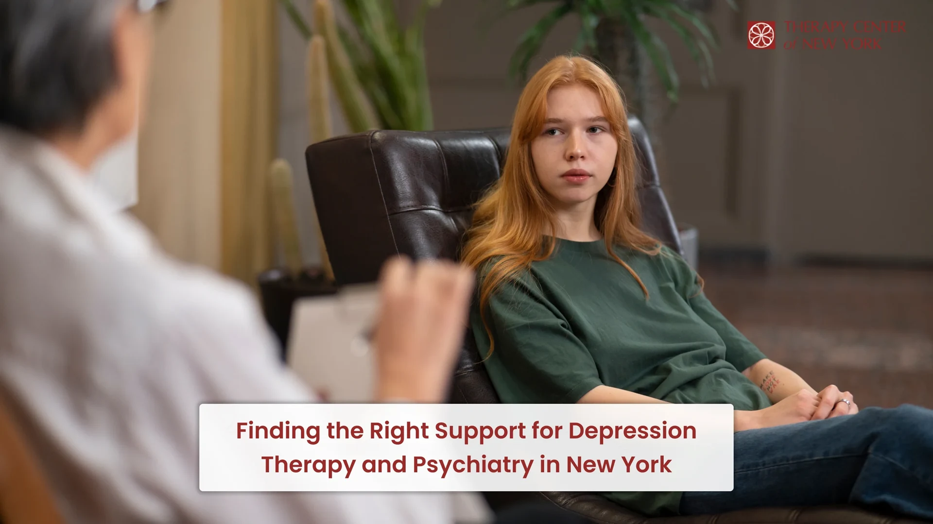 Woman receiving therapy in New York at Therapy Center, representing ADHD support and counseling.