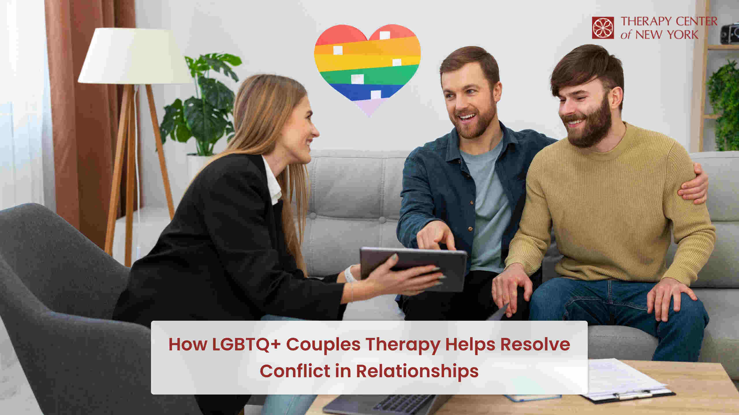 LGBTQ+ couples therapy helps partners communicate better, rebuild trust, and resolve conflict effectively.